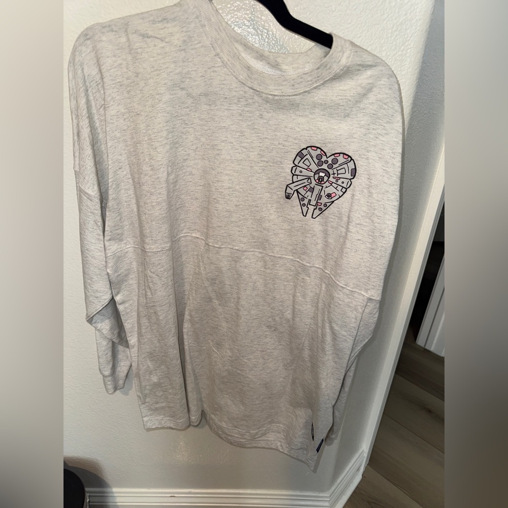 NWT Disney Star Wars Spirit Jersey, Long Sleeve Tee with Heart Design - Medium